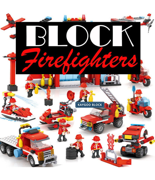 Costruzioni Per Bambini Blocks Firefighters Pompieri Diy 8 Set Assortiti         