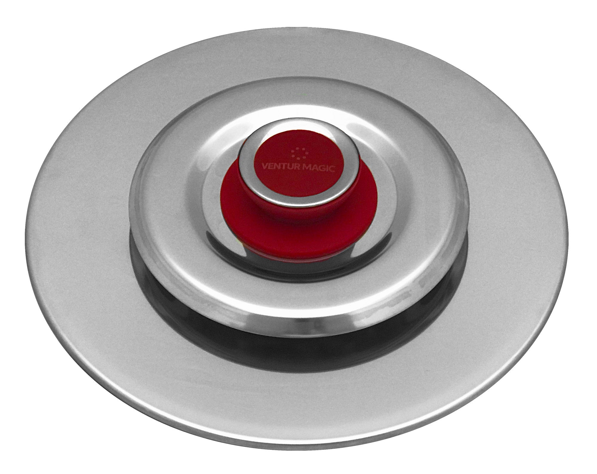 Coperchio Magico Antiodore ⌀27 cm Ventur Magic in Acciaio Inox Pomolo in Bachelite Cooker Rosso