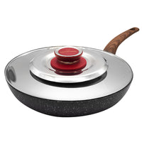 Coperchio Magico Antiodore ⌀27 cm Ventur Magic in Acciaio Inox Pomolo in Bachelite Cooker Rosso