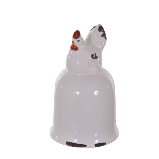 Set 9 Campana in Ceramica con Gallina H 10 cm