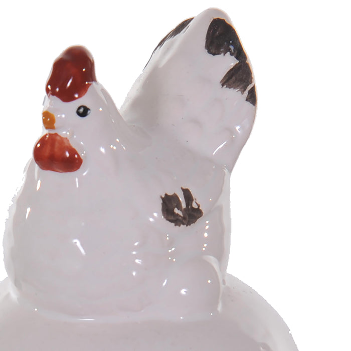 Set 9 Campana in Ceramica con Gallina H 10 cm