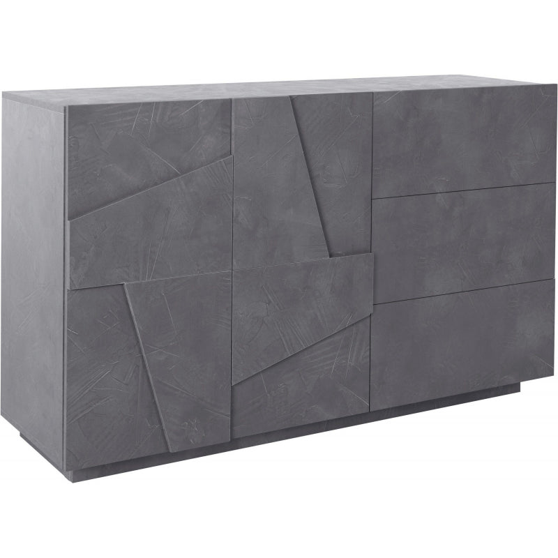 Credenza Ping 140 – 2 ante/3 cassetti – Ardesia