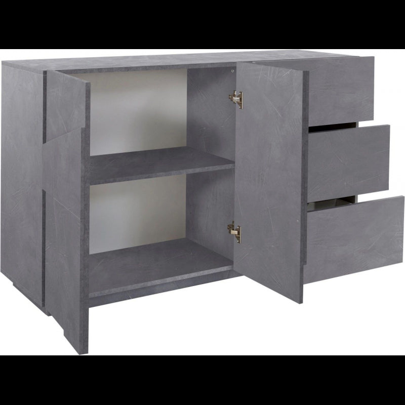 Credenza Ping 140 – 2 ante/3 cassetti – Ardesia