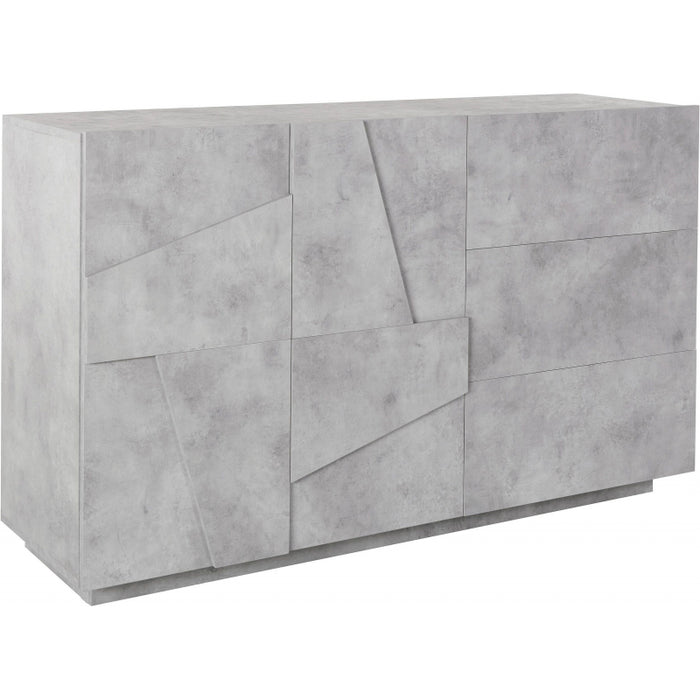 Credenza Ping 140 2 Ante/3 Cassetti Cemento Bronx