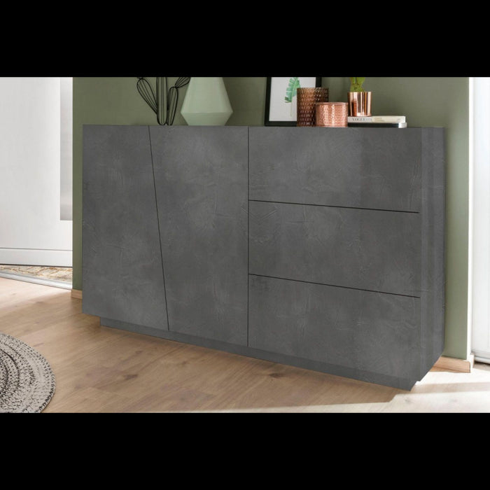 Credenza Vega 140 – 2 ante/3 cassetti – Ardesia