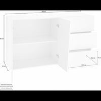 Credenza Vega 140 – 2 ante/3 cassetti – Ardesia