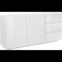 Credenza Vega 180 2 Ante/3 Cassetti Colore Bianco Lucido