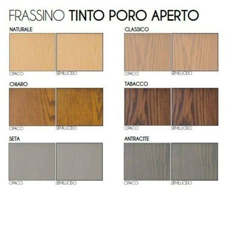 Credenza in frassino 2 porte finitura tabacco poro aperto con zoccolo l.180 p.50 h.85