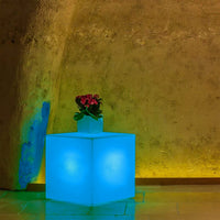 CUBO 40 X 40 X 40 LUMINOSO INDUS CON LED MULTICOLOR E BATTERIA SOLARE