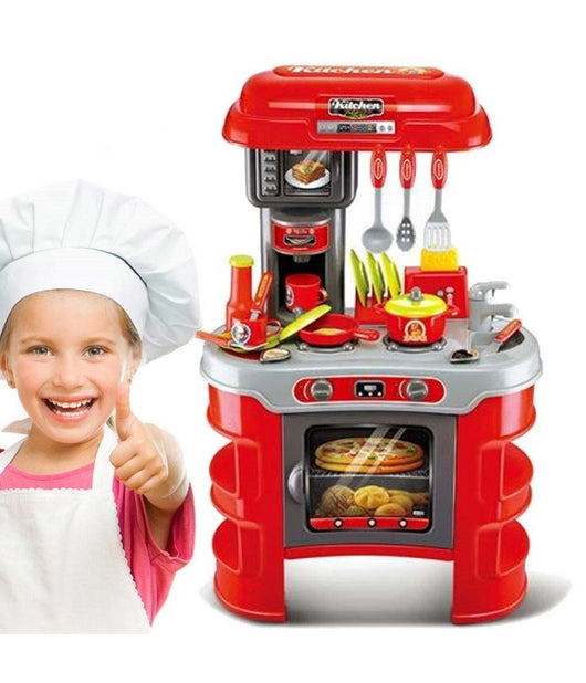 Cucina Per Bambini Piccolo Chef 33pz Con Stoviglie Luci E Suoni Altezza 70cm         