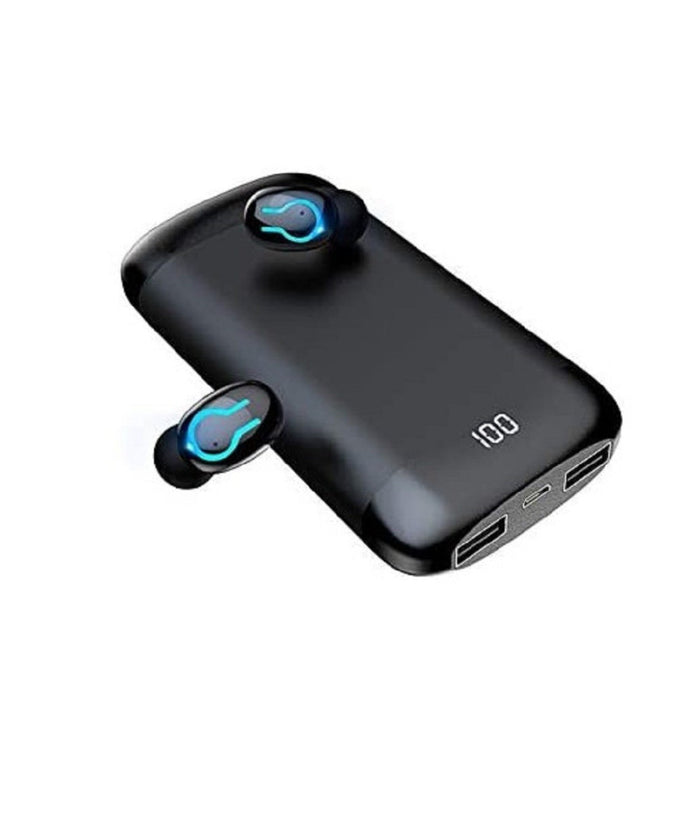 Cuffie Auricolari Power Bank Stereo Hi-fi Per Musica Wireless Q66 Tws Bluetooth         