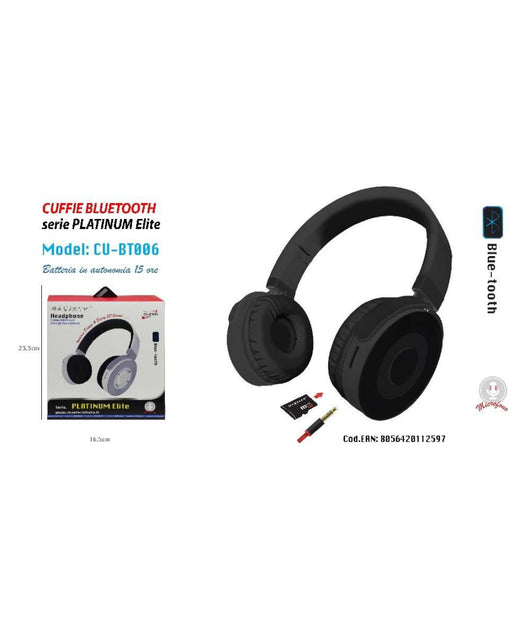 Cuffie Bluetooth Microfono Autonomia 15 Ore Smartphone Musica Maxtech Cu-bt006         