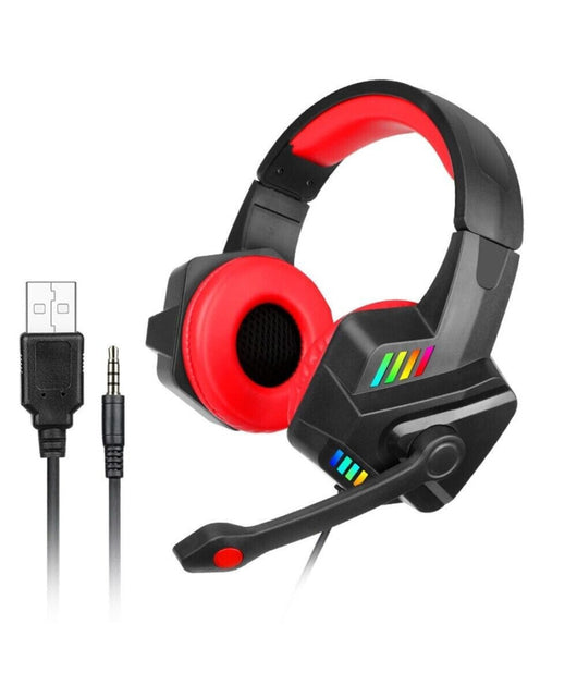 Cuffie Gaming Con Microfono Per Pc Ps4 Xbox Console Illuminazione Led Rgb Gm301         