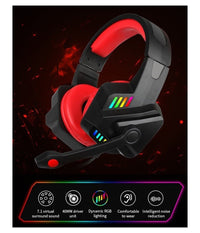 Cuffie Gaming Con Microfono Per Pc Ps4 Xbox Console Illuminazione Led Rgb Gm301         