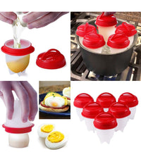 Cuoci Uova In Silicone Senza Guscio 6 Pz Uovo Sodo Frittata Omelette Egglettes         