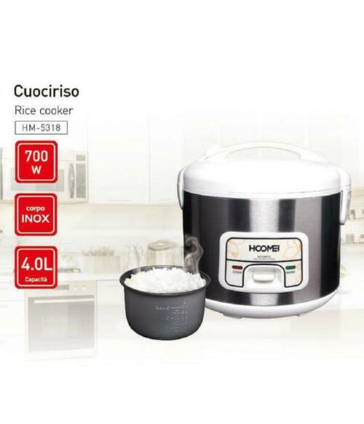 Cuociriso Elettrico 700w 4 Litri Vaporiera Cuoci Riso Risottiera A Vapore 5318         