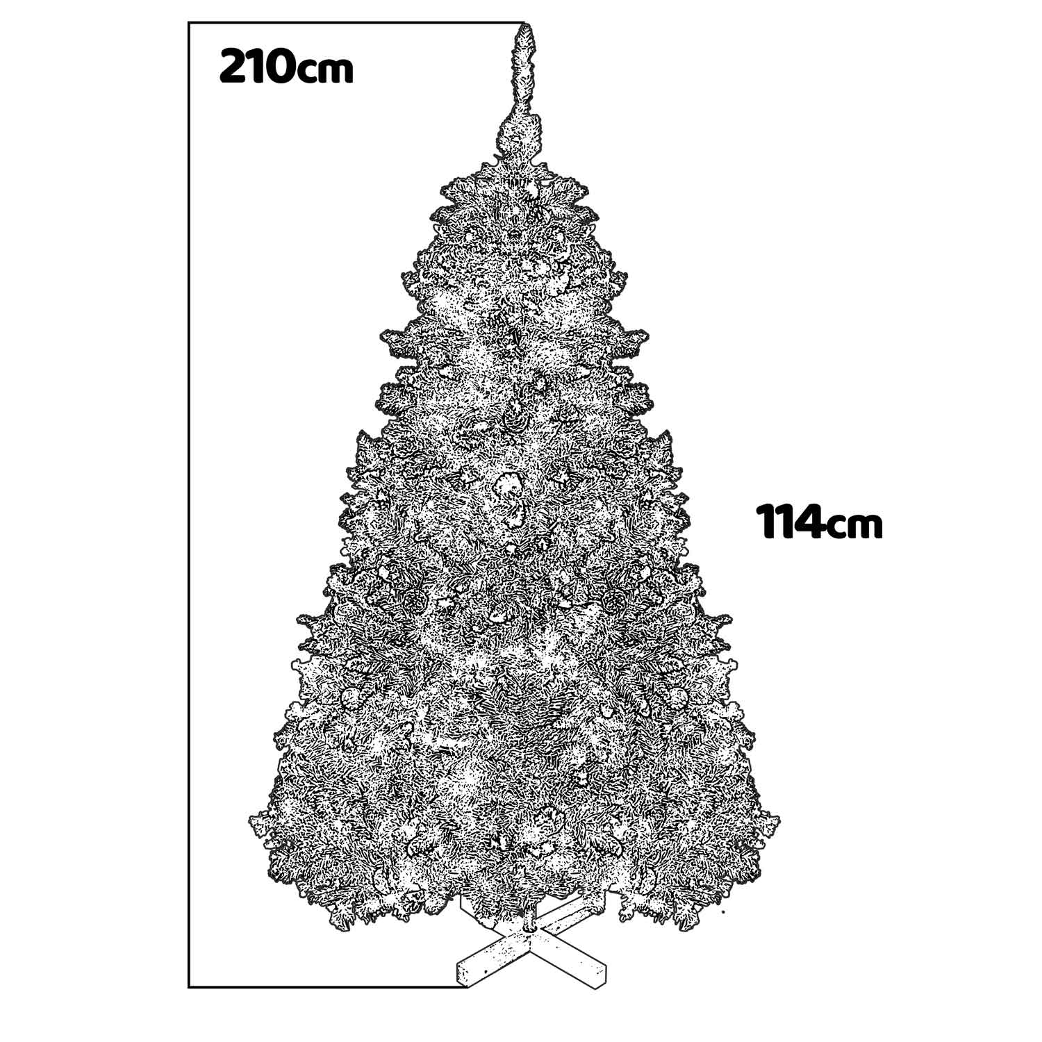 Cupid - Albero di Natale con luci LED ø114 x210H, 1200 rami