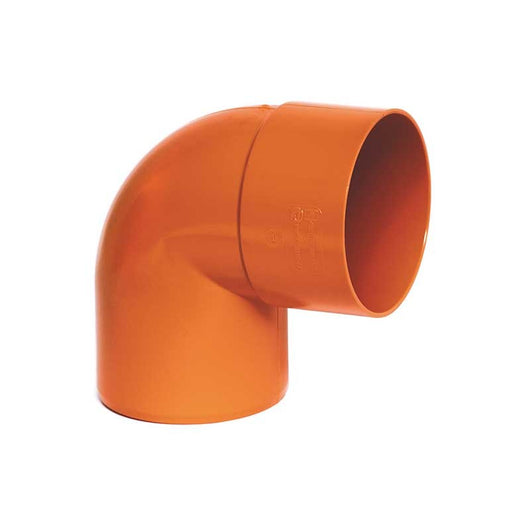 Curva 87.30° in pvc : Colore - Arancio, Diametro - 80