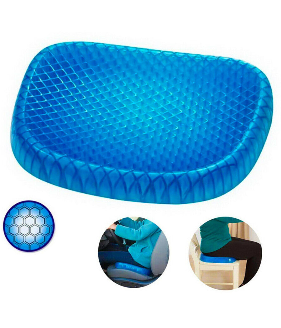 Cuscino Gel Sedia Sedile Nido D'ape Comfort Sostegno Seduta Corretta Flex Uffici         