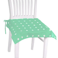 Cuscino pop pois verde acqua quadro cm40x40h4