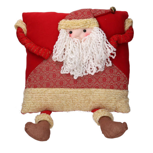 Cuscino tessuto babbo natale rosso quadro cm 40x40x10