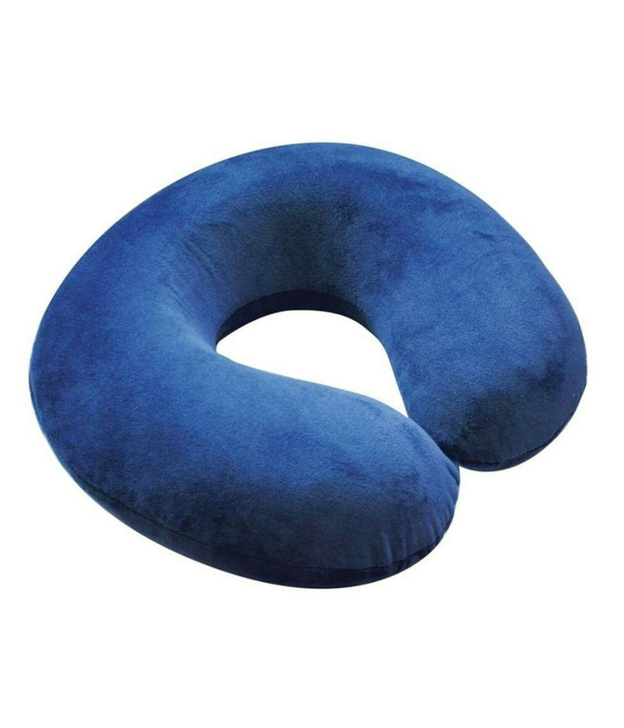 Cuscino Da Viaggio Collo Collare Poggiatesta Cervicale 31cm Viaggi Auto Aereo  Blu       