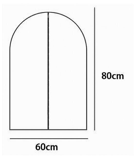 Custodia Copriabito Fodera Indumenti Giacca Cappotto Con Cerniera 60x80cm 87413         