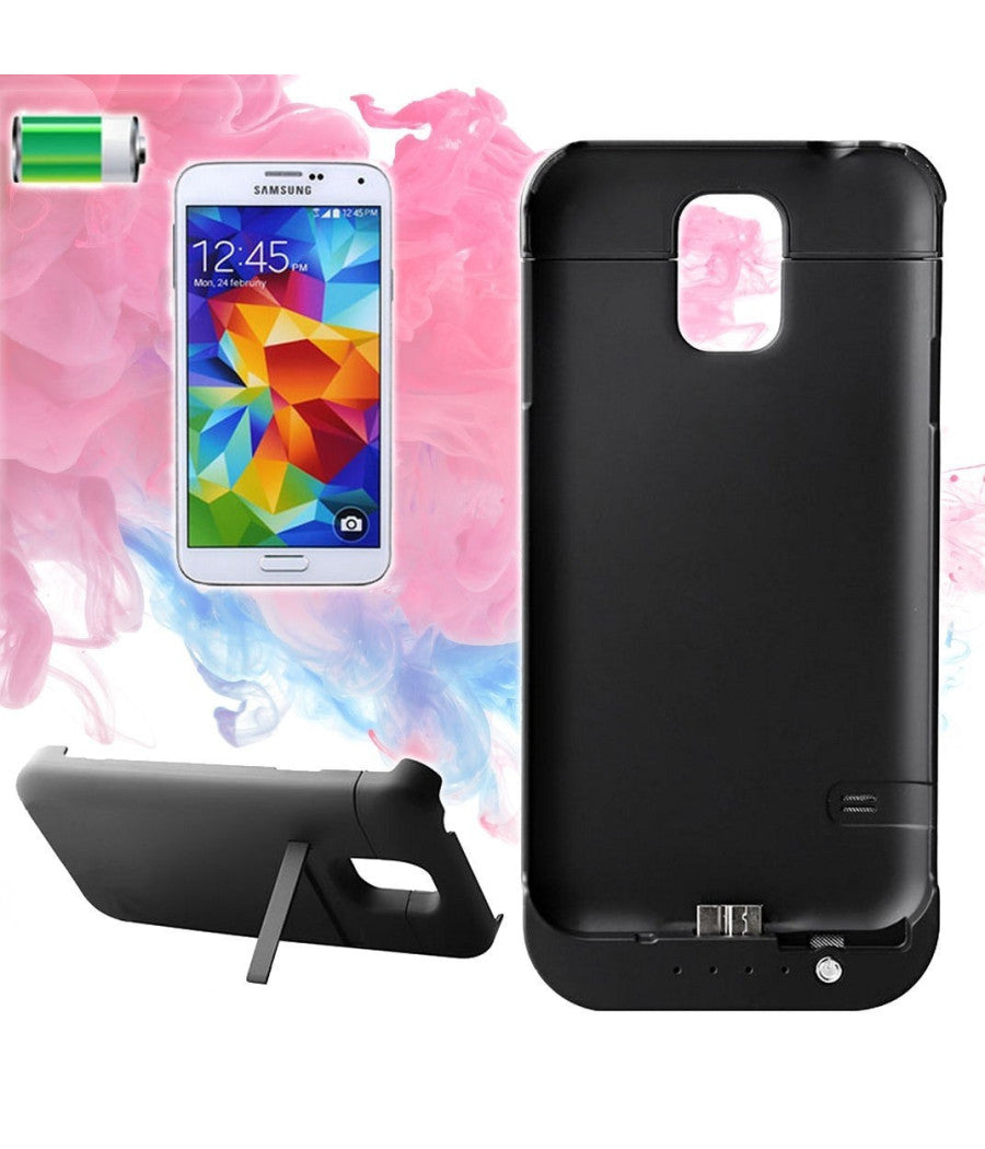 Custodia Cover Con Batteria Interna X Samsung Galaxy S5 Carica Batteria 3800 Mah         