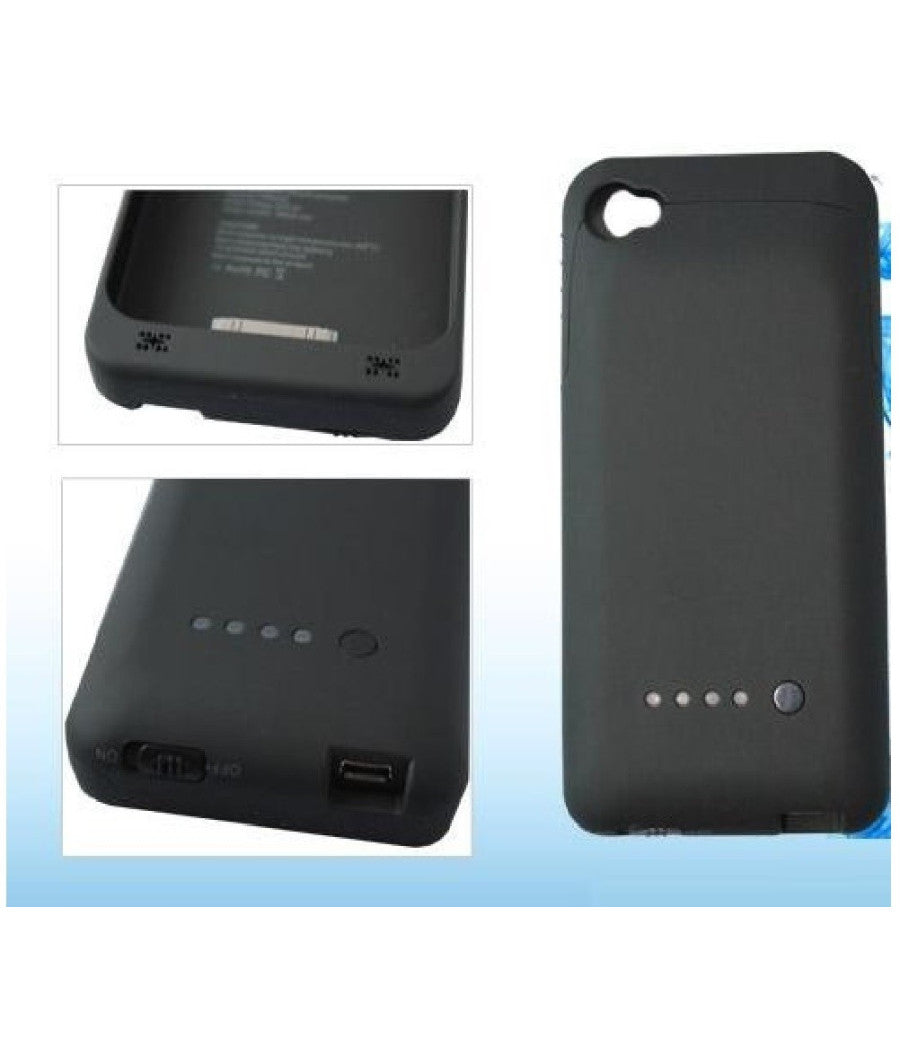 Custodia Cover Interna Con Batteria Integrata X Iphone 4s 4 Ricarica Usb 1800mah         