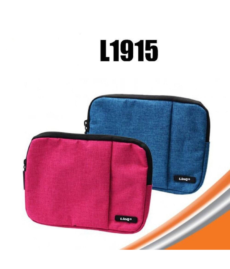 Custodia Per Tablet 8-10" Borsa Protettiva In Tessuto Colorata Con Cerniera L1915         