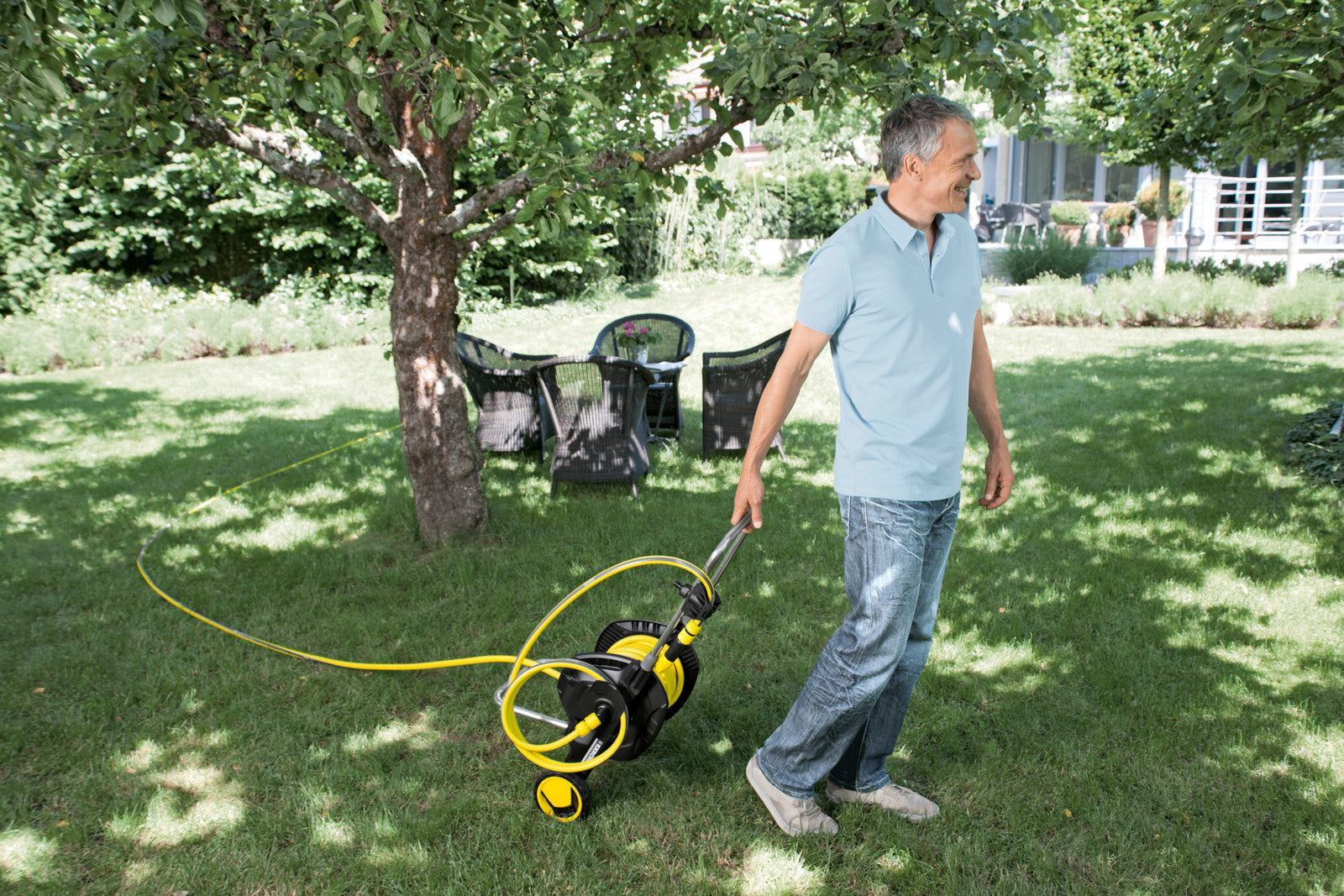 KARCHER - Carrello avvolgitubo HT 4.520 + tubo da 5/8" per giardinaggio