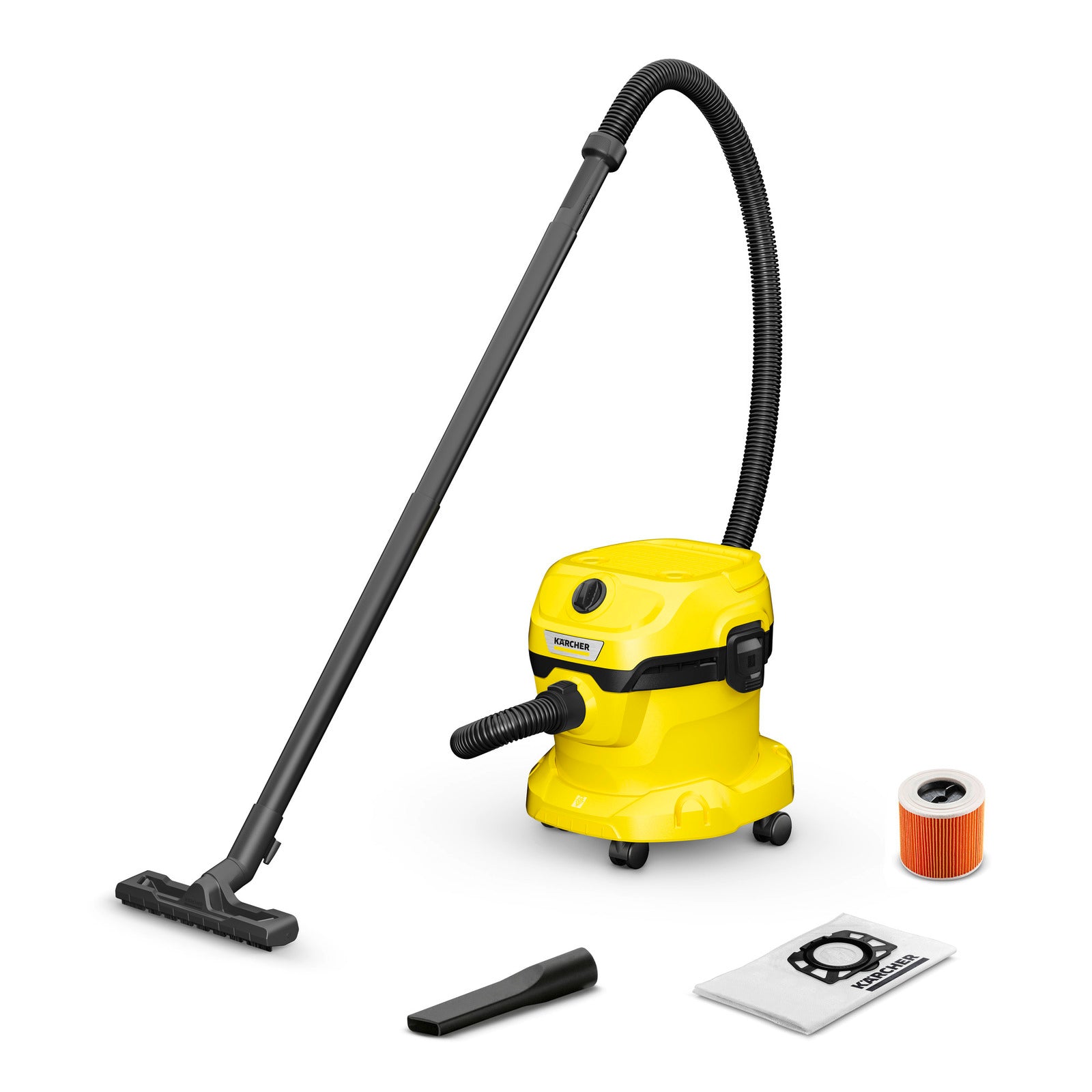 KARCHER Bidone aspiratutto solido liquidi WD 2 Plus V-12/4/18/C - Potenza allacciata: 1000 W - Capacità vano raccolta: 12 l - Materiale vano di raccolta: Plastica 