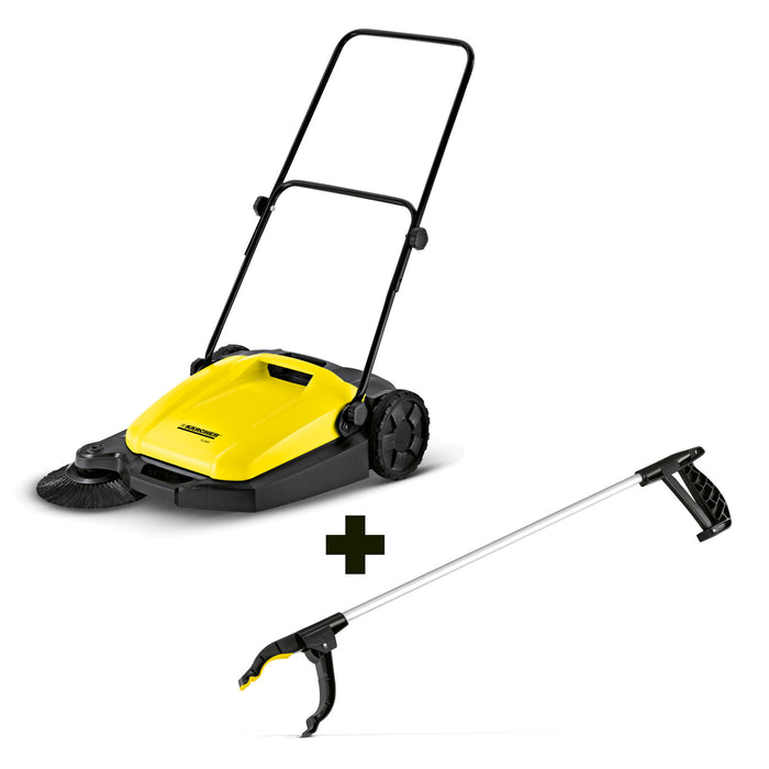 KARCHER Spazzatrice manuale S 530 - Ampiezza di lavoro con spazzola laterale: 550 mm - Max. prestazioni di area: 1600 m²/h - Contenitore per rifiuti: 16 l