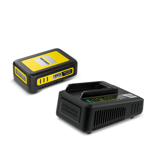 KARCHER - Starter Kit Battery 18/25: Batteria 18/25 + Caricabatterie rapido - compatibili con tutte le macchine con batteria 18V