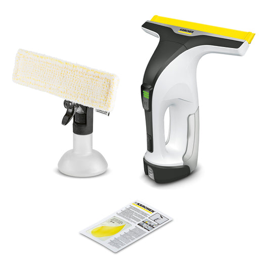 KARCHER Lavavetri a batteria WV 4-4 Plus - Serbatoio acqua sporca: 150 ml - Autonomia per ricarica della batteria: circa. 40 (2,5 Ah) min - Capacità della batteria: 2.5 Ah