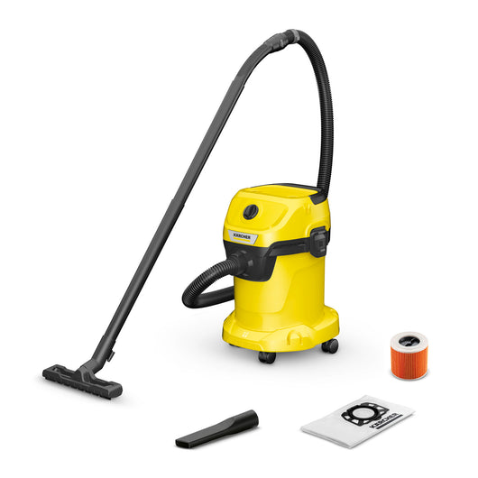 KARCHER Bidone aspiratutto solido liquidi WD 3 V-17/4/20 - Potenza allacciata: 1000 W - Capacità vano raccolta: 17 l - Materiale vano di raccolta: Plastica 