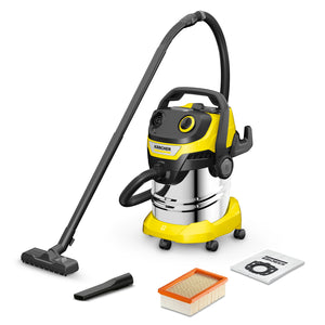 KARCHER Bidone aspiratutto solido liquidi WD 5 S V-25/5/22 - Potenza allacciata: 1100 W - Capacità vano raccolta: 25 l - Materiale vano di raccolta: Acciaio inox 