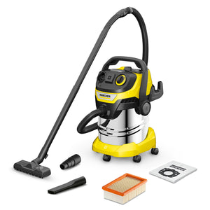 KARCHER Bidone aspiratutto solido liquidi WD 5 P S V-25/5/22 - Potenza allacciata: 1100 W - Capacità vano raccolta: 25 l - Materiale vano di raccolta: Acciaio inox 