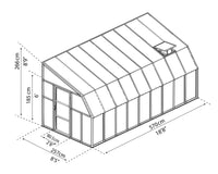 Veranda in Policarbonato Sun Room 2.7X5.7 m Bianco 