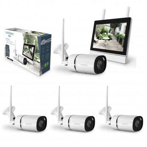 Kit di videosorveglianza connesso con monitor e 4 telecamera senza fili - S123100 - Avidsen