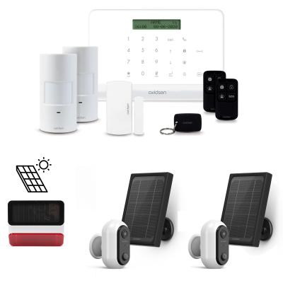 COMBO Kit allarme connesso WIFI+ sirena solare wireless + 2 telecamere da esterno solari - S112298 - Avidsen