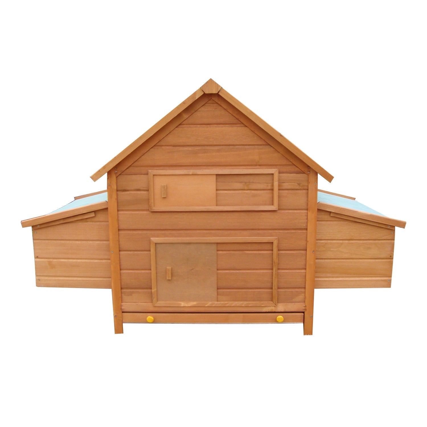 Gabbia Pollaio per Galline da Giardino in Abete legno e verde 160x98.5x107 cm