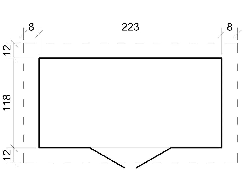 TIMBELA M310 Casetta da Giardino in Legno per Esterni 239x142xA200 cm/2.6m2