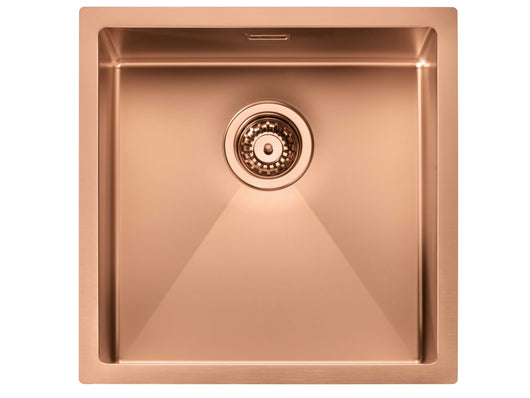 Lavello IRIDE MATT F3" 1 vasca ACCIAIO INOX Finitura: COPPER BRONZE OPACO, incasso: slim, sottotop e filotop,  45X45 prof. 19 012352.L29.X0.00.2022