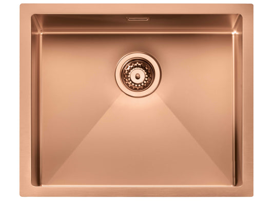 Lavello IRIDE MATT F3" 1 vasca ACCIAIO INOX Finitura: COPPER BRONZE OPACO, incasso: slim, sottotop e filotop,  57X45 prof. 19 012358.L29.X0.00.2022