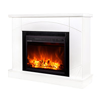 Camino Elettrico da Pavimento 85x110x27 cm Effetto Fiamma 1500W Madeira & Lorance