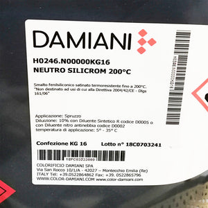 Damiani silicrom 1kg smalto alta temperatura tutti i ral 1000 - max 200°c, colore  ral 1032 - giallo scopa