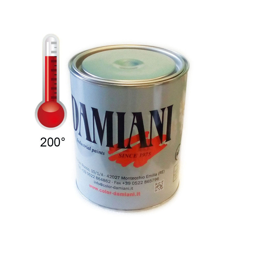 Damiani silicrom 1kg smalto alta temperatura tutti i ral 7000- max 200°c, colore  grigio tele 4 - ral 7047
