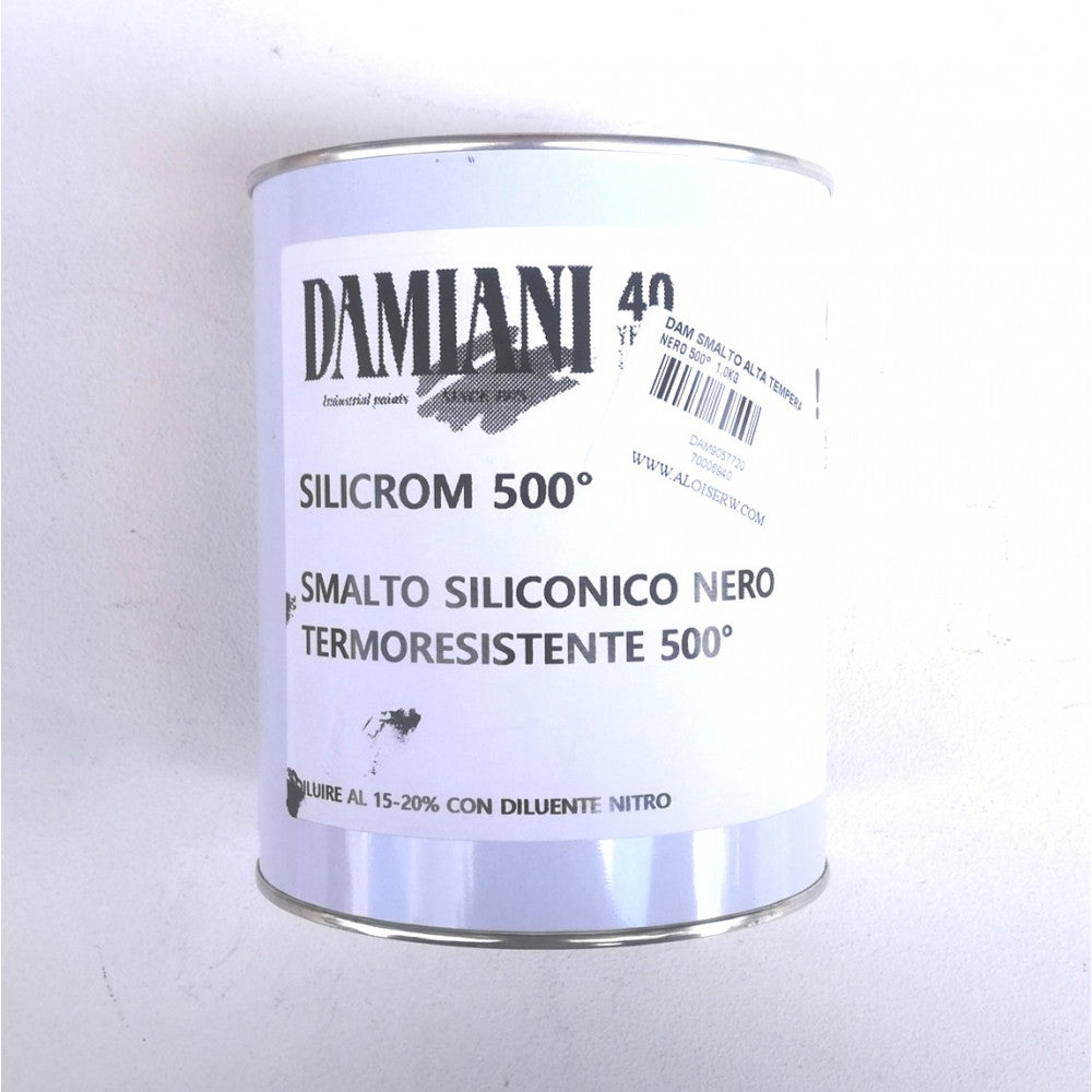 Damiani silicrom 1kg smalto siliconico per alta temperatura - max 500°c, colore  nero