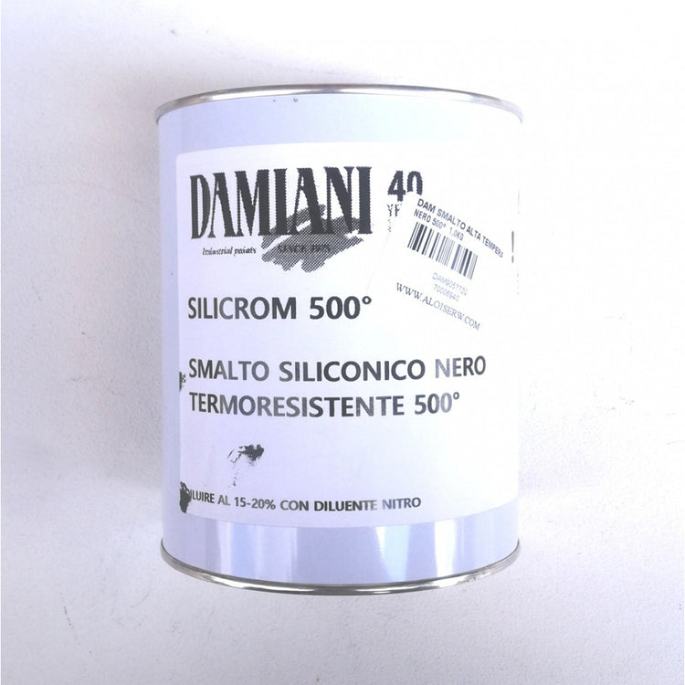 Damiani silicrom 20kg smalto nero siliconico per alta temperatura - max 500°c